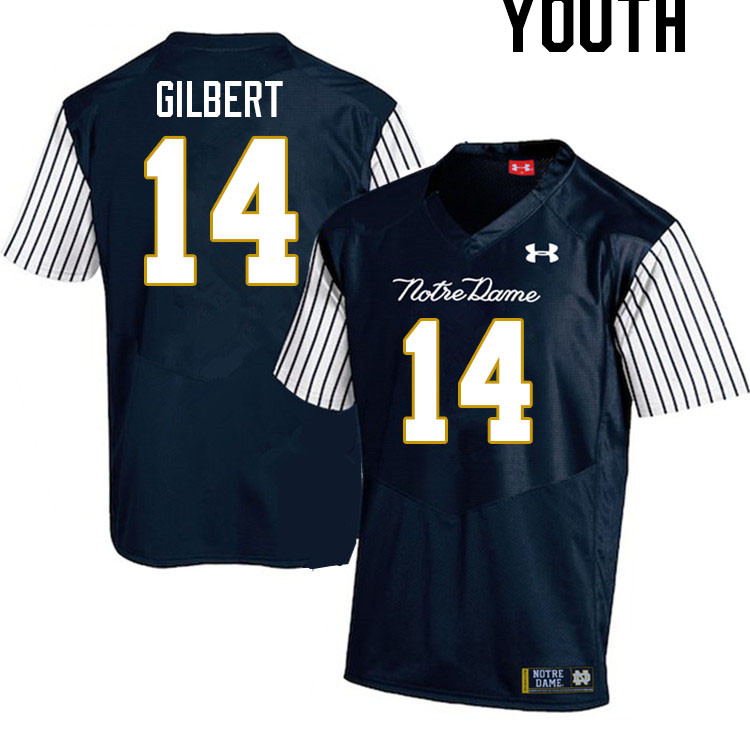 Youth #14 Micah Gilbert Notre Dame Fighting Irish College Football Jerseys Stitched-Alternate